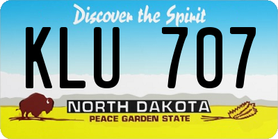 ND license plate KLU707