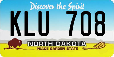 ND license plate KLU708