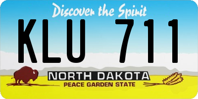 ND license plate KLU711