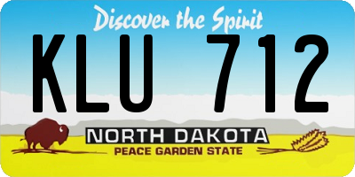ND license plate KLU712