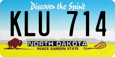 ND license plate KLU714