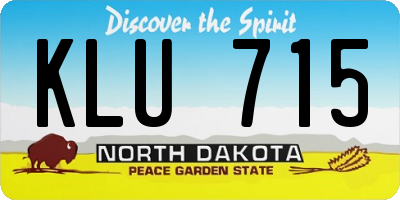 ND license plate KLU715
