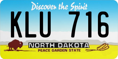 ND license plate KLU716