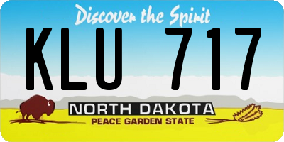 ND license plate KLU717