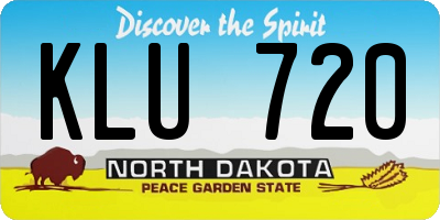 ND license plate KLU720