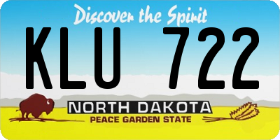 ND license plate KLU722