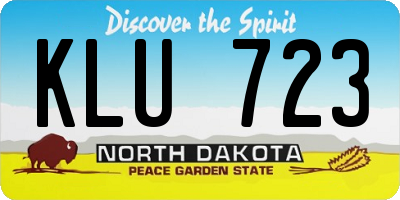ND license plate KLU723