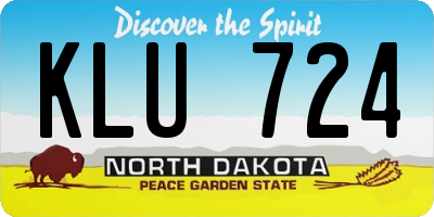 ND license plate KLU724