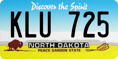 ND license plate KLU725