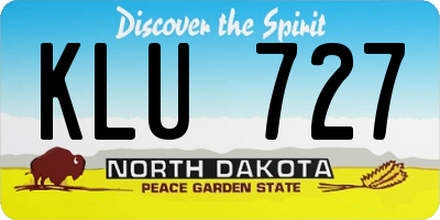 ND license plate KLU727