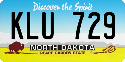 ND license plate KLU729