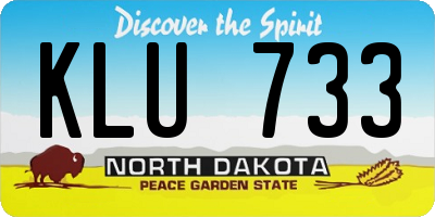 ND license plate KLU733