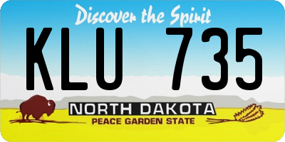 ND license plate KLU735