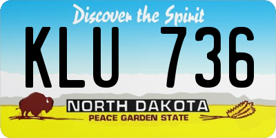 ND license plate KLU736