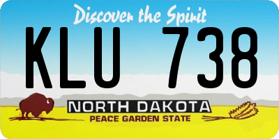 ND license plate KLU738