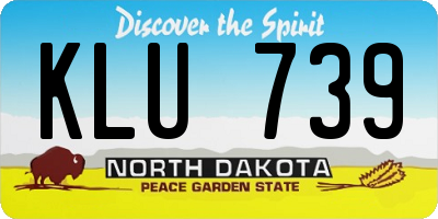 ND license plate KLU739