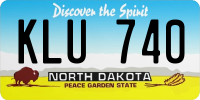 ND license plate KLU740
