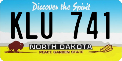 ND license plate KLU741