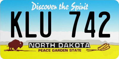 ND license plate KLU742