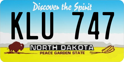 ND license plate KLU747