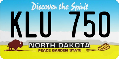 ND license plate KLU750