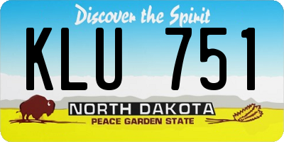 ND license plate KLU751