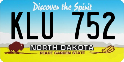ND license plate KLU752