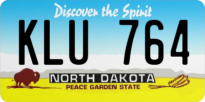 ND license plate KLU764