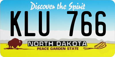 ND license plate KLU766