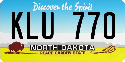 ND license plate KLU770