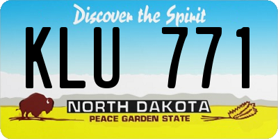 ND license plate KLU771
