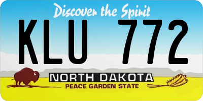 ND license plate KLU772