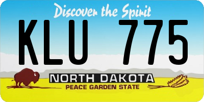ND license plate KLU775