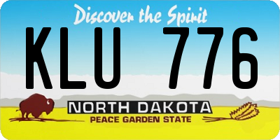 ND license plate KLU776