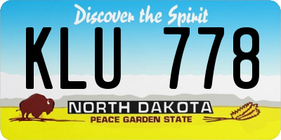ND license plate KLU778