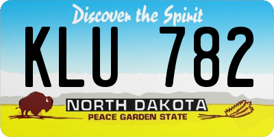 ND license plate KLU782