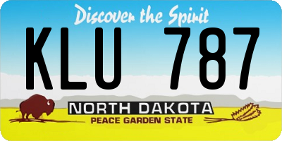 ND license plate KLU787