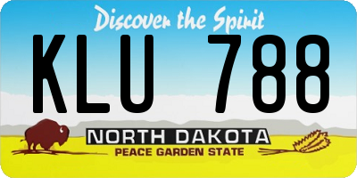 ND license plate KLU788