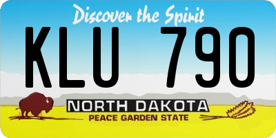 ND license plate KLU790