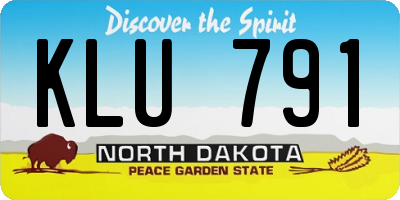 ND license plate KLU791