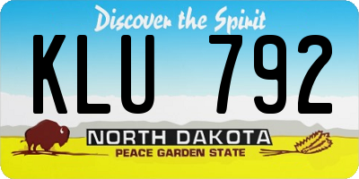 ND license plate KLU792