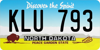 ND license plate KLU793