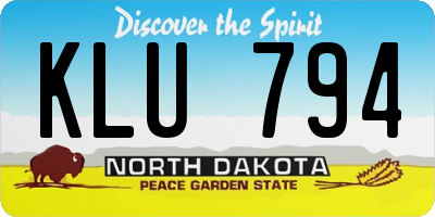 ND license plate KLU794