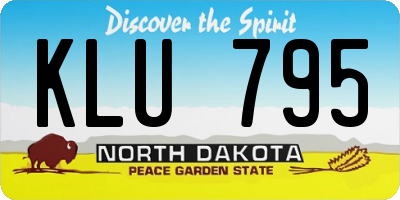 ND license plate KLU795