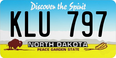 ND license plate KLU797