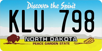 ND license plate KLU798
