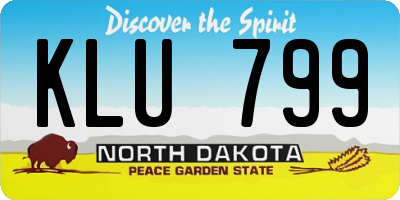 ND license plate KLU799