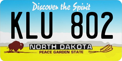 ND license plate KLU802