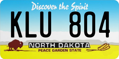 ND license plate KLU804