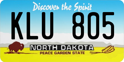 ND license plate KLU805